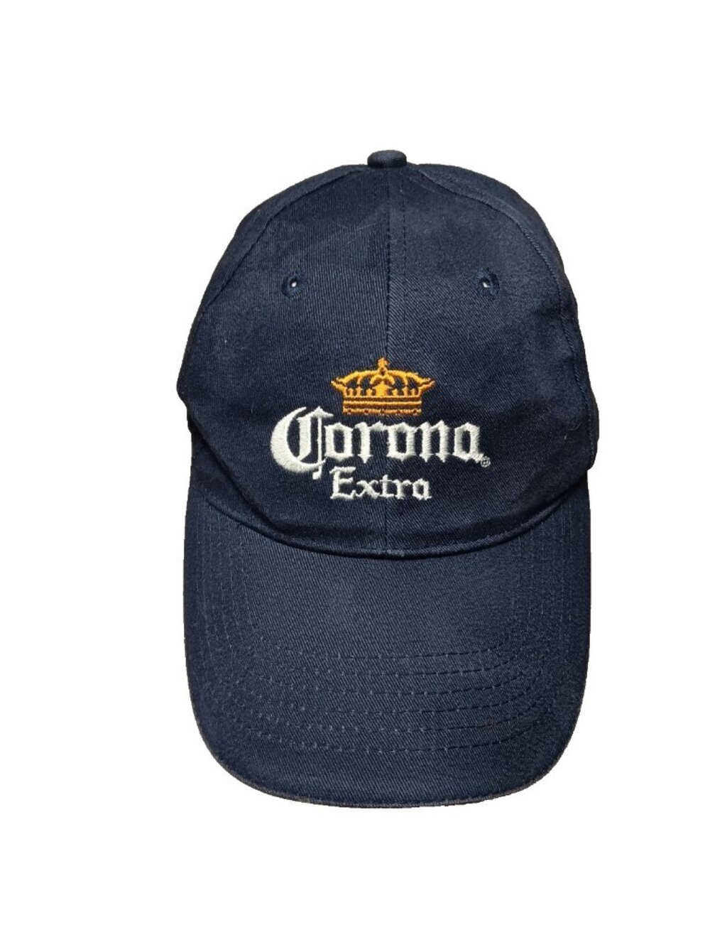 Corona Extra Breweriana Baseball Cap Hat Embroidered Hoop Loop Adjustable Navy